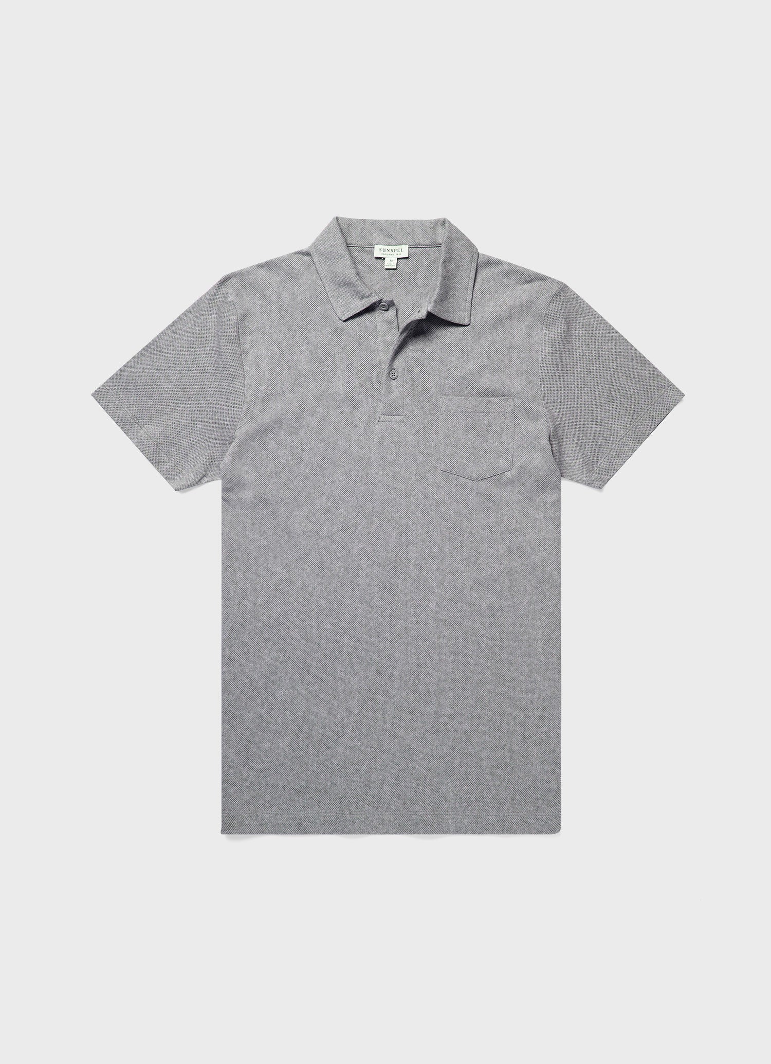 Men's Riviera Polo Shirt in Grey Melange