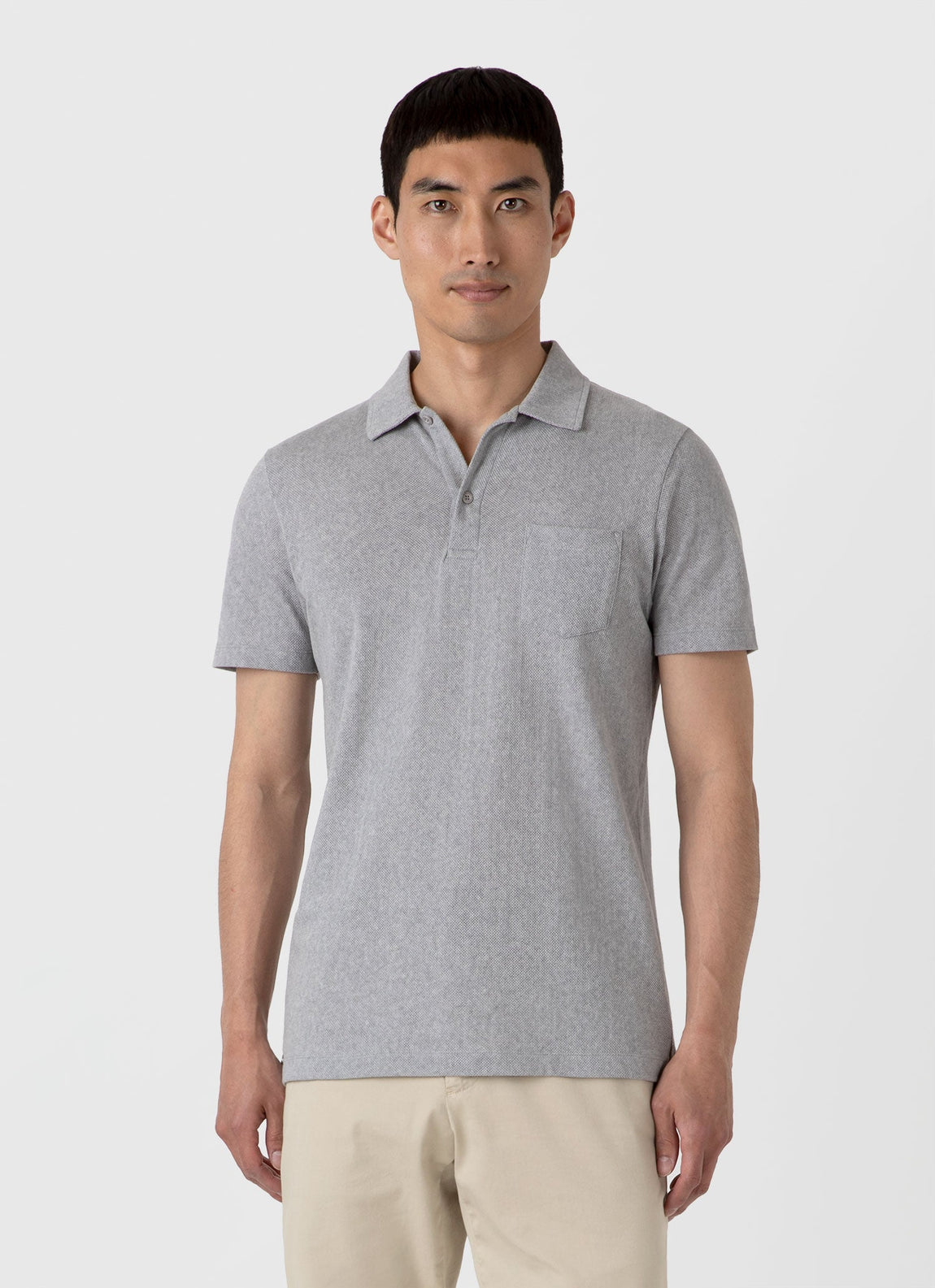 Men's Riviera Polo Shirt in Grey Melange