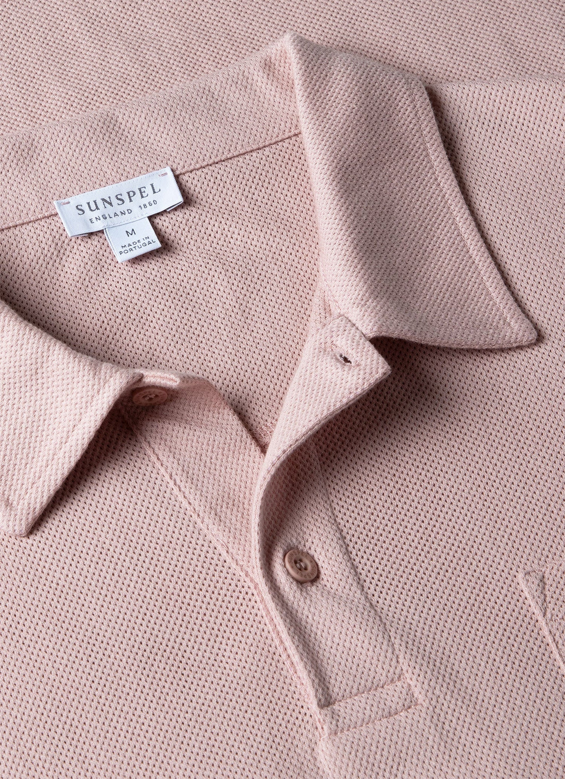 Men's Riviera Polo Shirt in Pale Pink