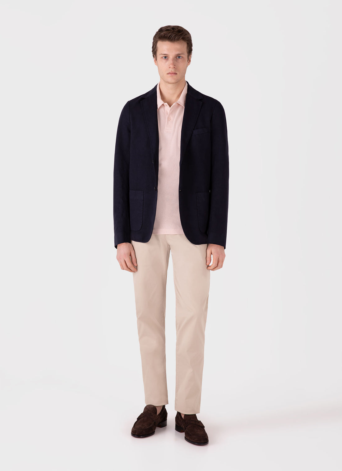 Men's Riviera Polo Shirt in Pastel Pink