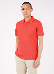 Men's Riviera Polo Shirt in Candy Red