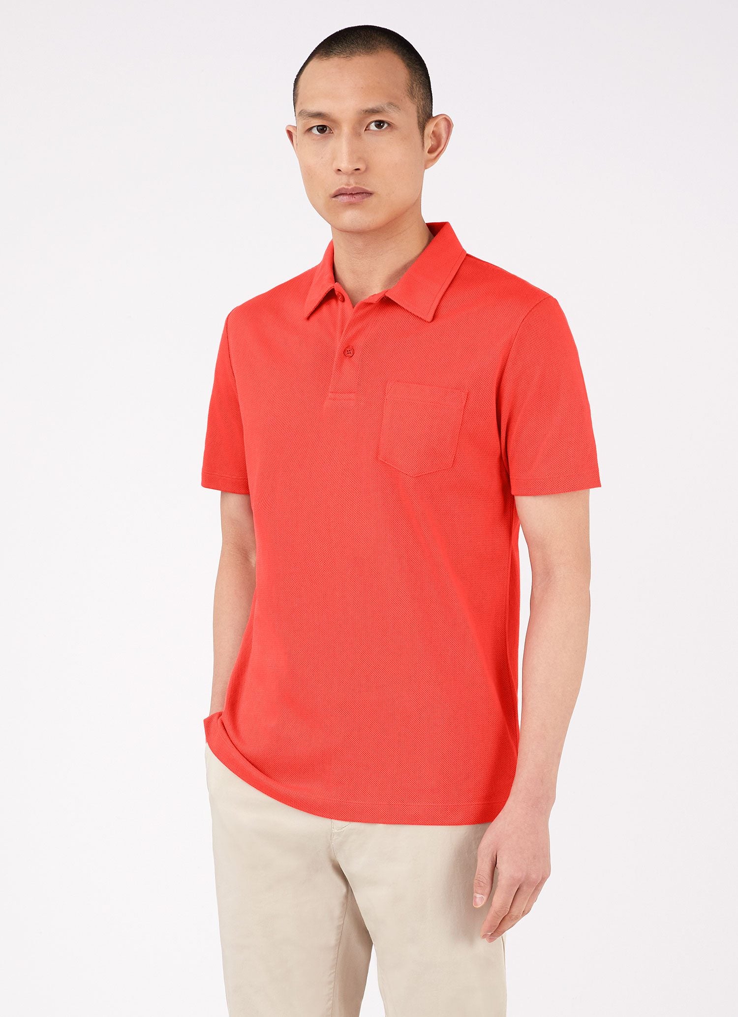 Men's Riviera Polo Shirt in Candy Red