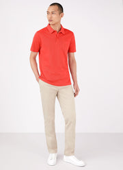 Men's Riviera Polo Shirt in Candy Red