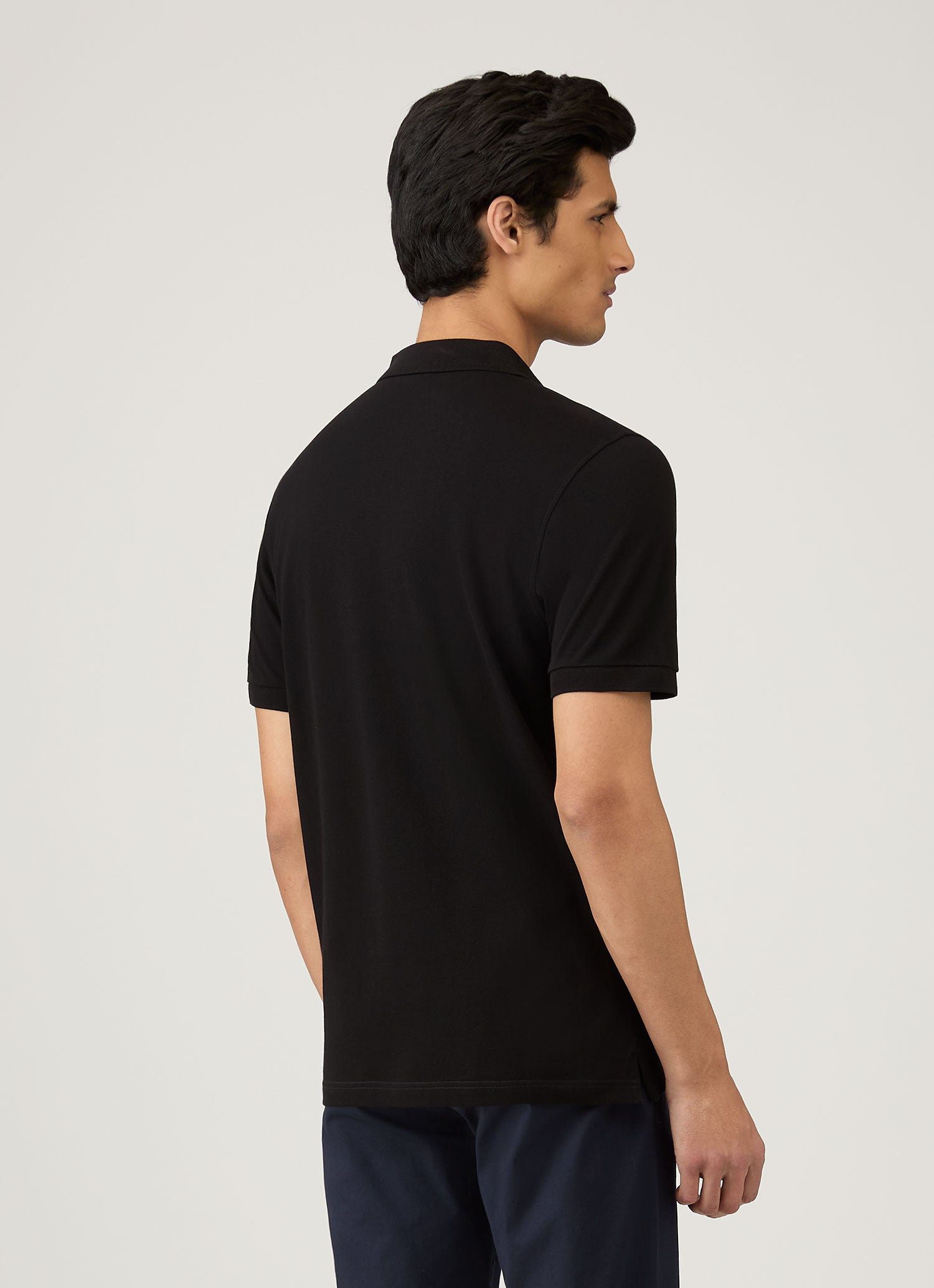 Men's Piqué Polo Shirt in Black