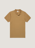 Men's Piqué Polo Shirt in Walnut