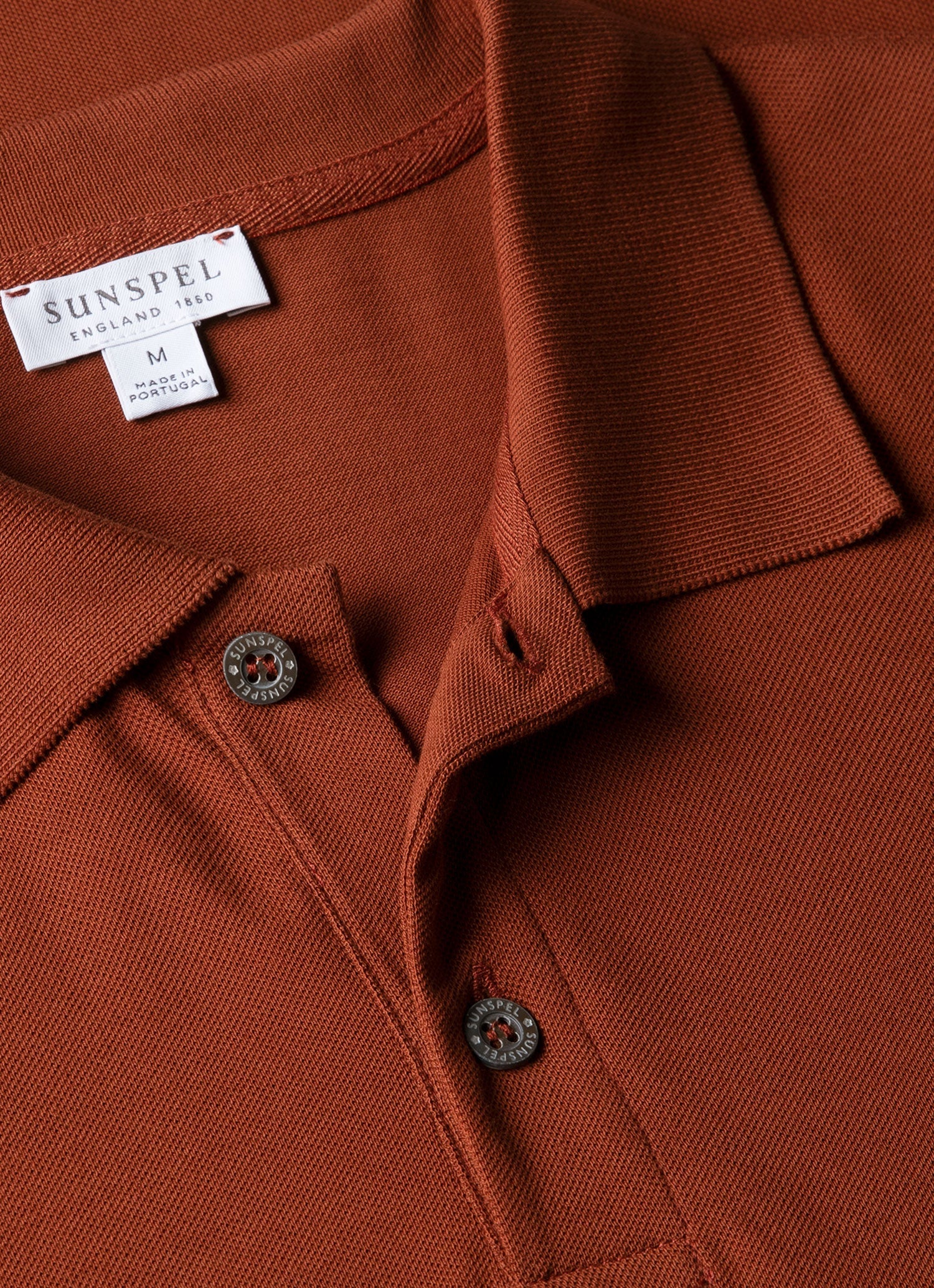 Men's Piqué Polo Shirt in Rust