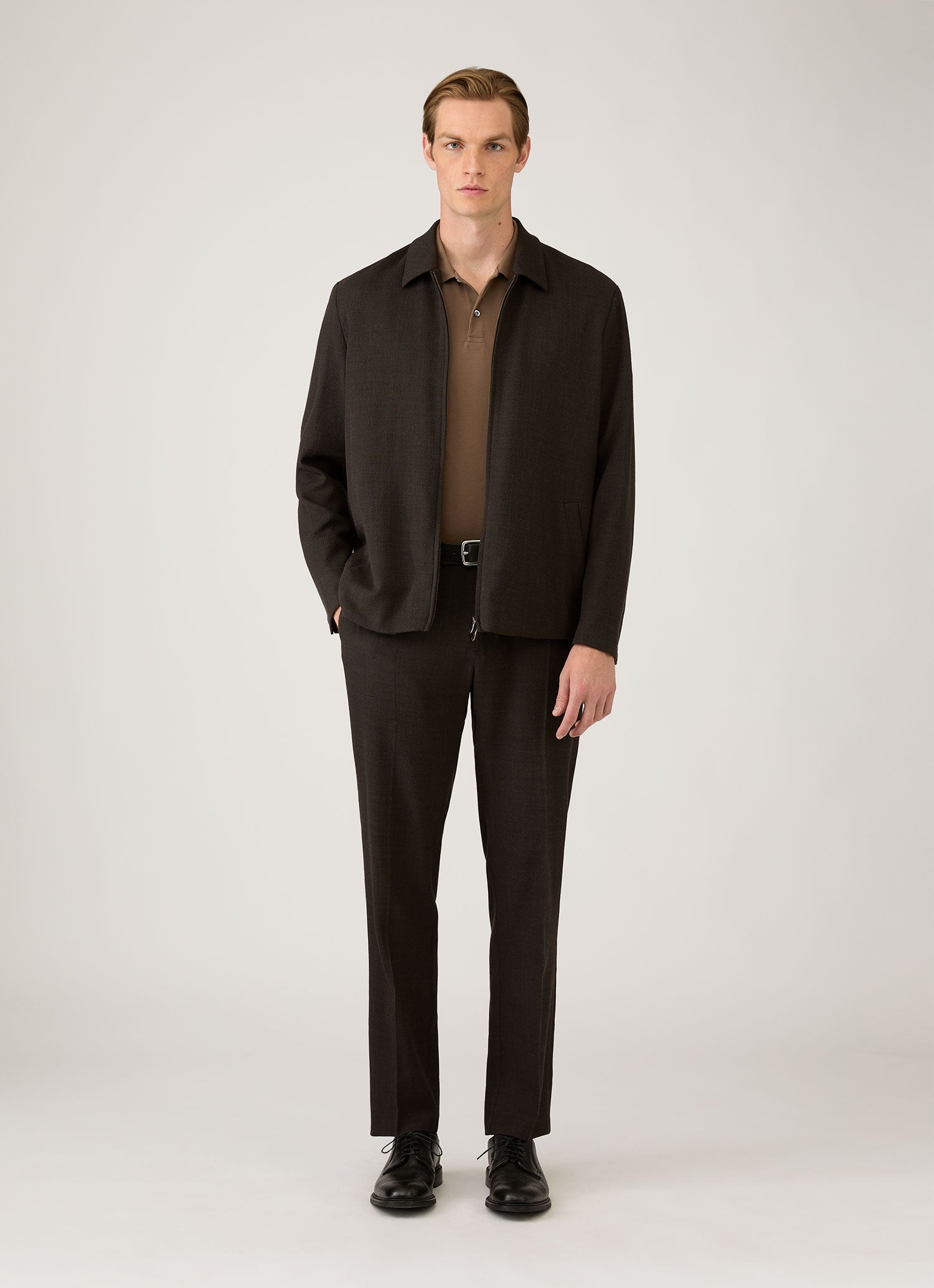 Men's Piqué Polo Shirt in Dark Cedar