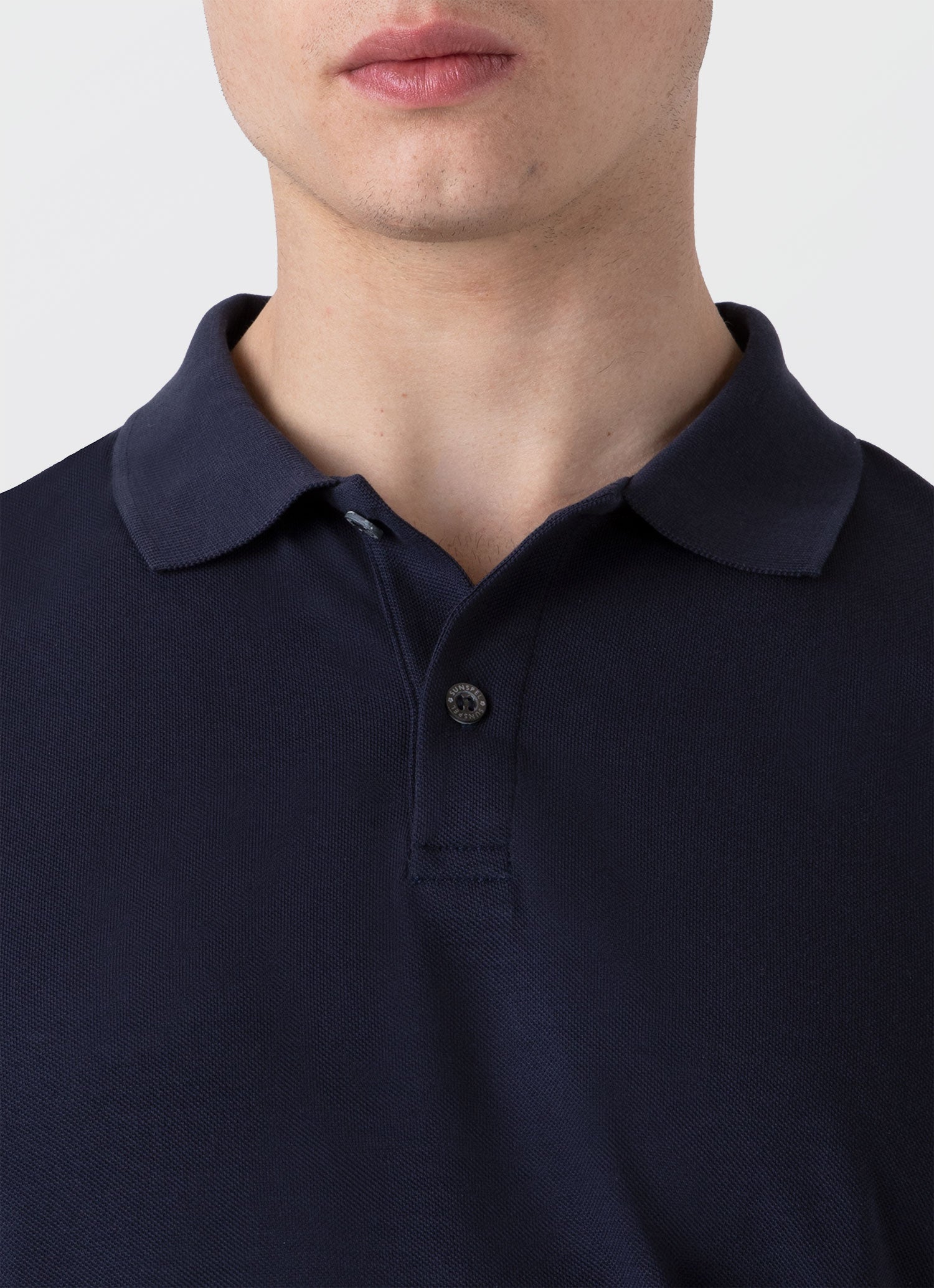 Men's Piqué Polo Shirt in Navy