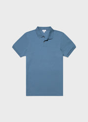 Men's Piqué Polo Shirt in Bluestone