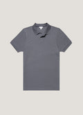 Men's Piqué Polo Shirt in Slate Blue