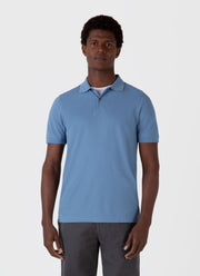 Men's Piqué Polo Shirt in Como Blue