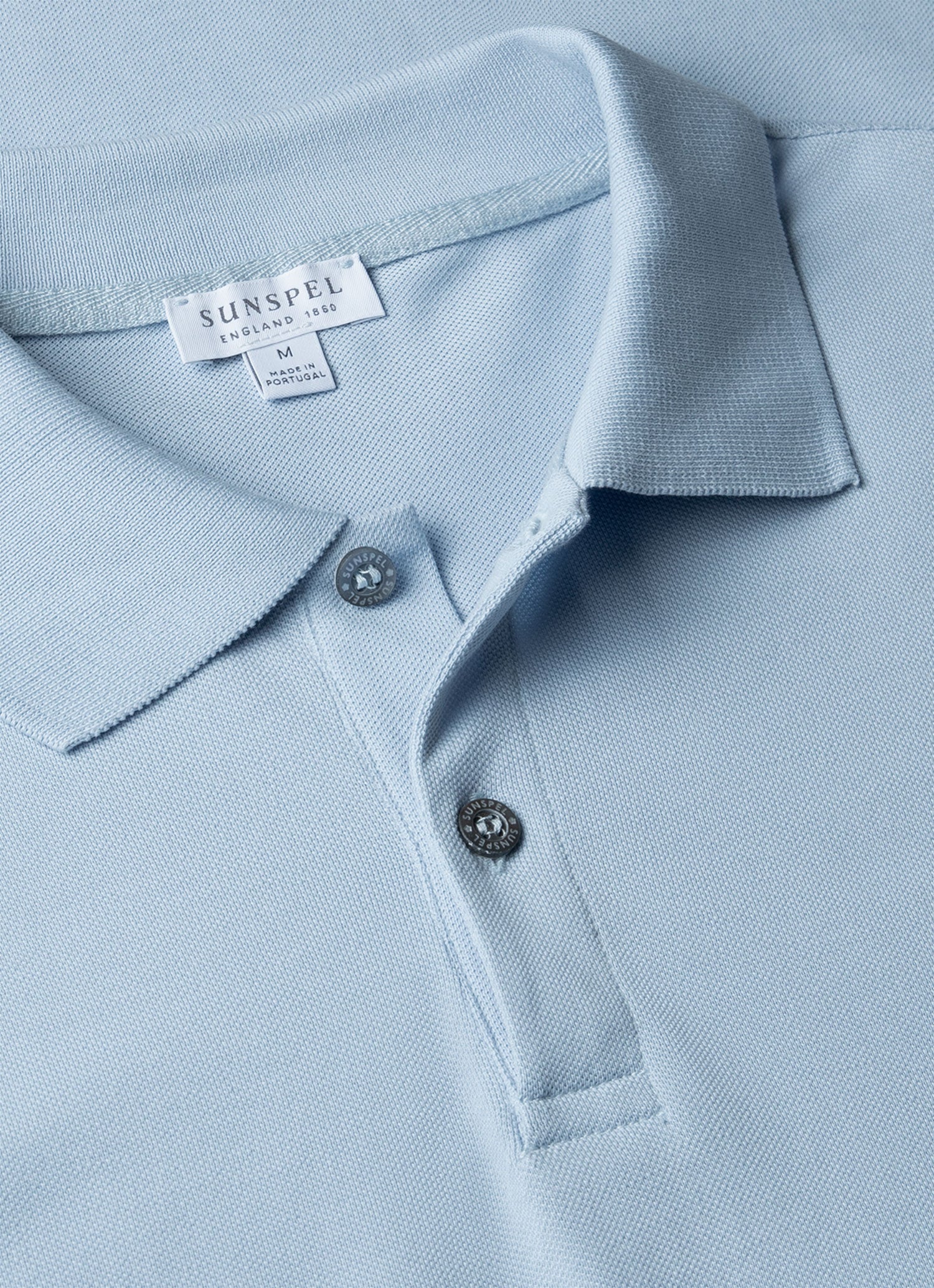 Men's Piqué Polo Shirt in Blue Mist