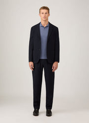 Men's Piqué Polo Shirt in Selvedge Blue
