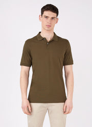 Men's Piqué Polo Shirt in Dark Moss