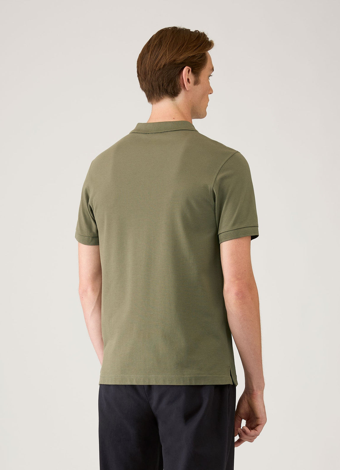 Men's Piqué Polo Shirt in Khaki