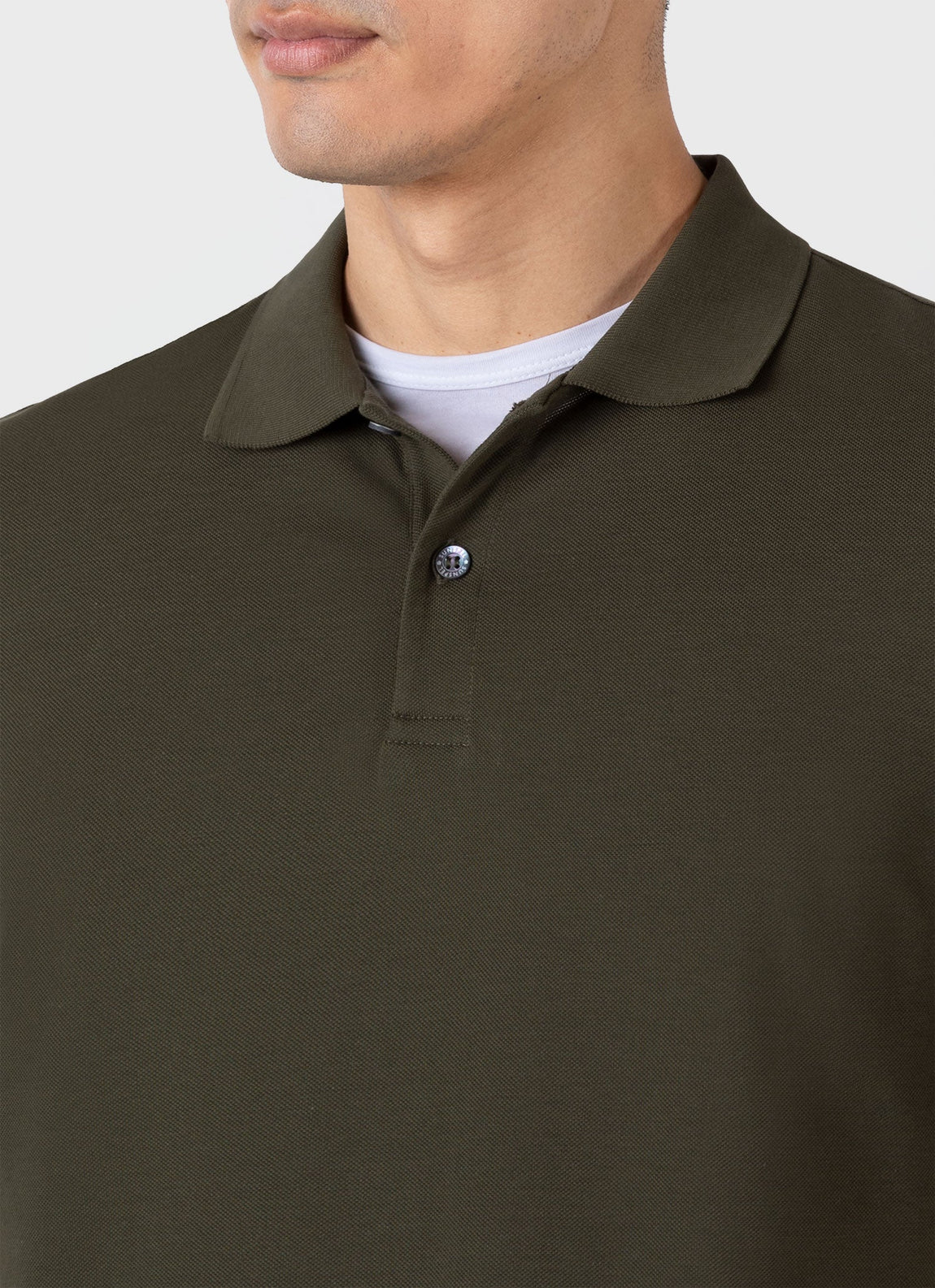 Men's Piqué Polo Shirt in Pine Green