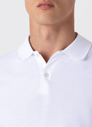 Men's Piqué Polo Shirt in White