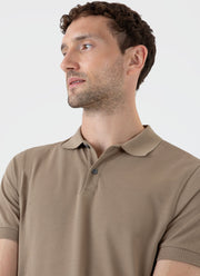 Men's Piqué Polo Shirt in Dark Stone