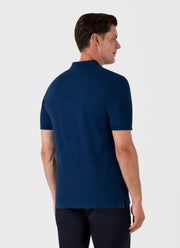 Men's Piqué Polo Shirt in Real Indigo