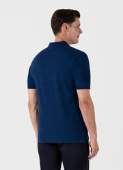 Men's Piqué Polo Shirt in Real Indigo