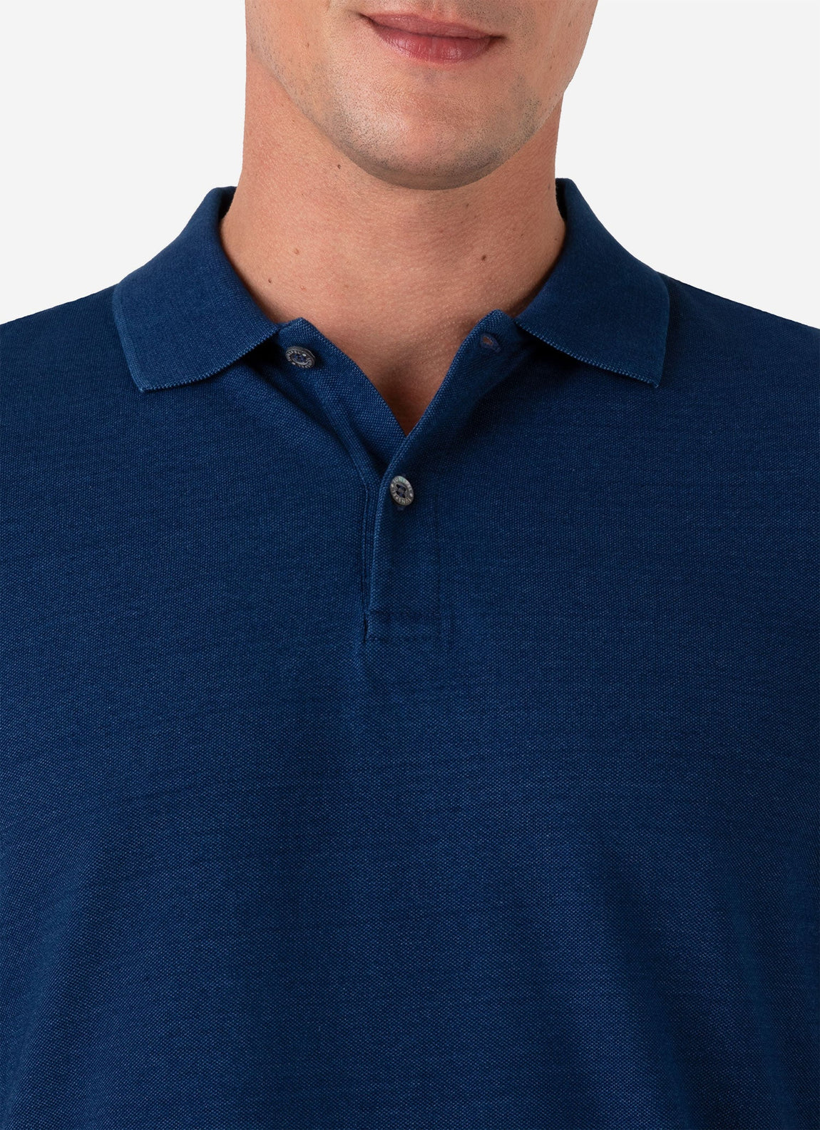 Men's Piqué Polo Shirt in Real Indigo