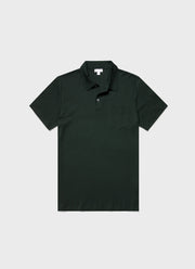 Men's Sea Island Cotton Riviera Polo Shirt in Seaweed