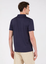 Men's Jersey Classic Polo Shirt in Navy
