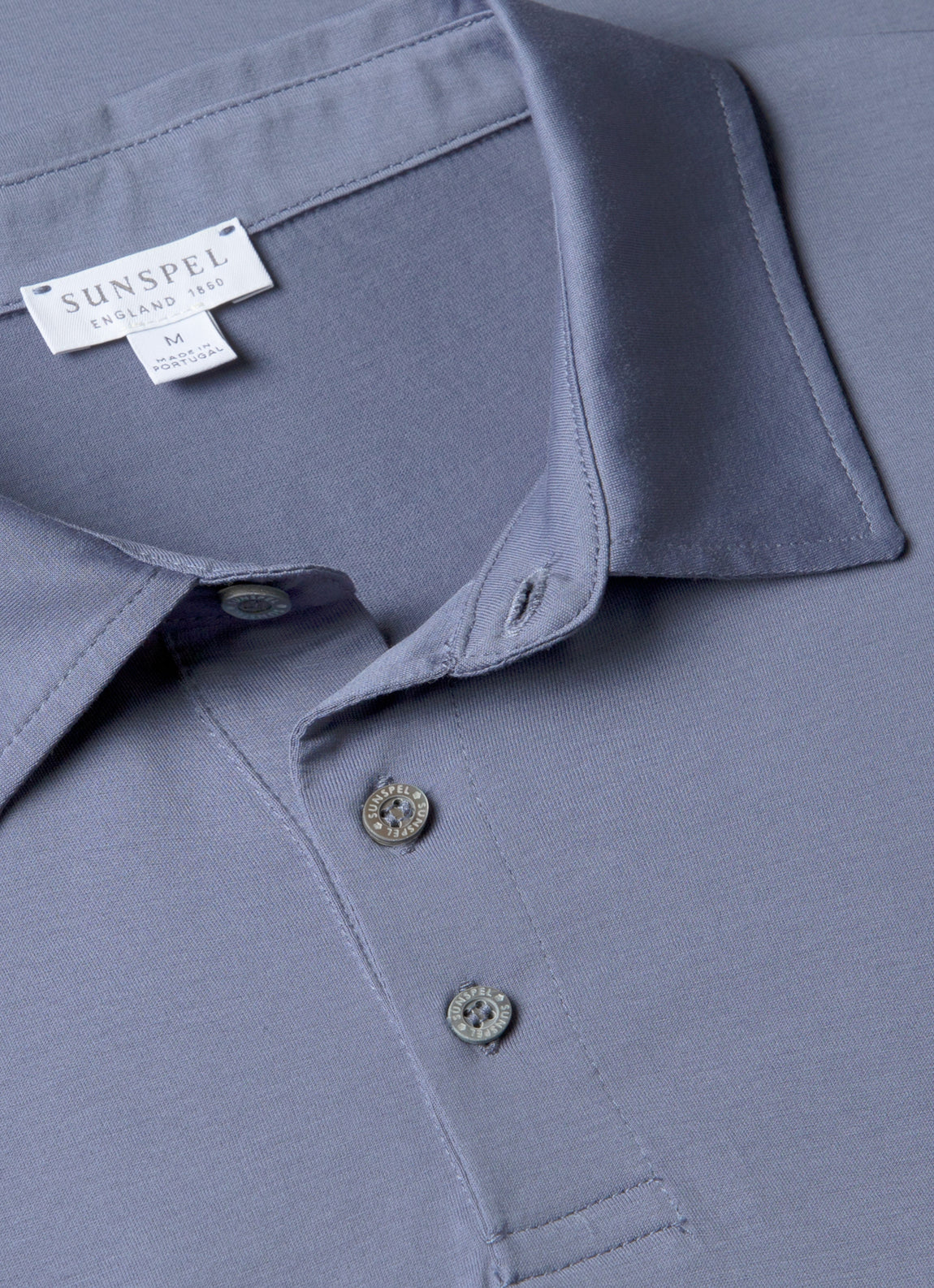 Men's Classic Jersey Polo Shirt in Selvedge Blue