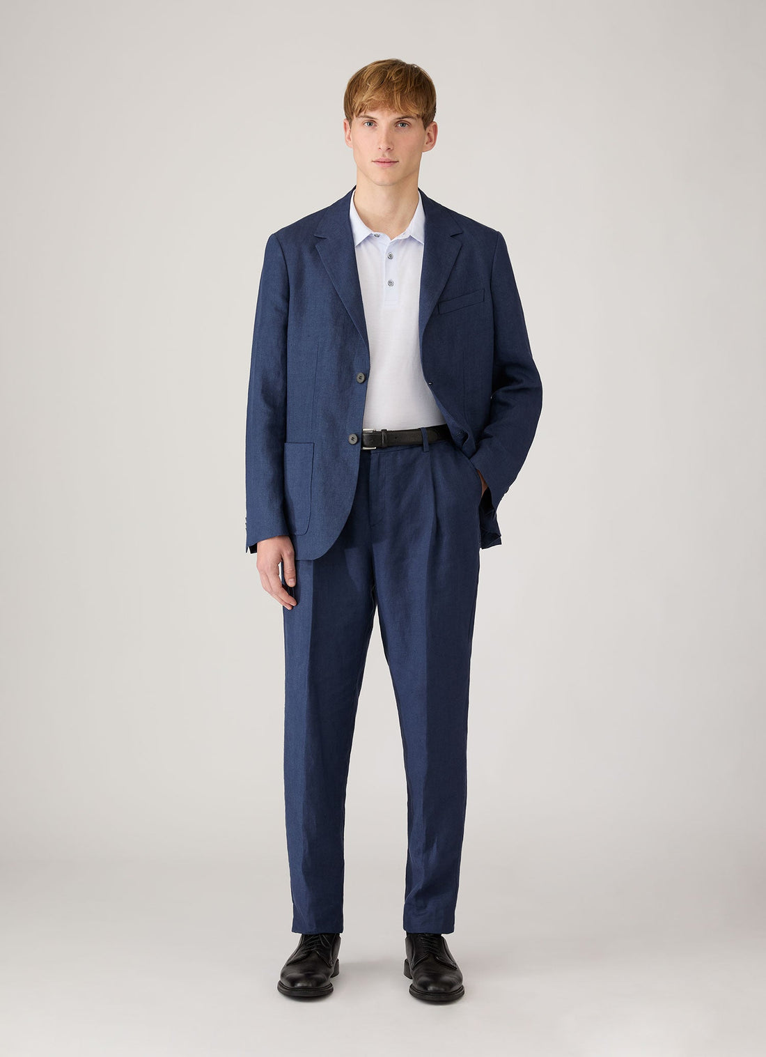 Men's Classic Jersey Polo Shirt in Light Blue