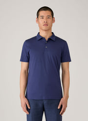 Men's Classic Jersey Polo Shirt in Ink Blue
