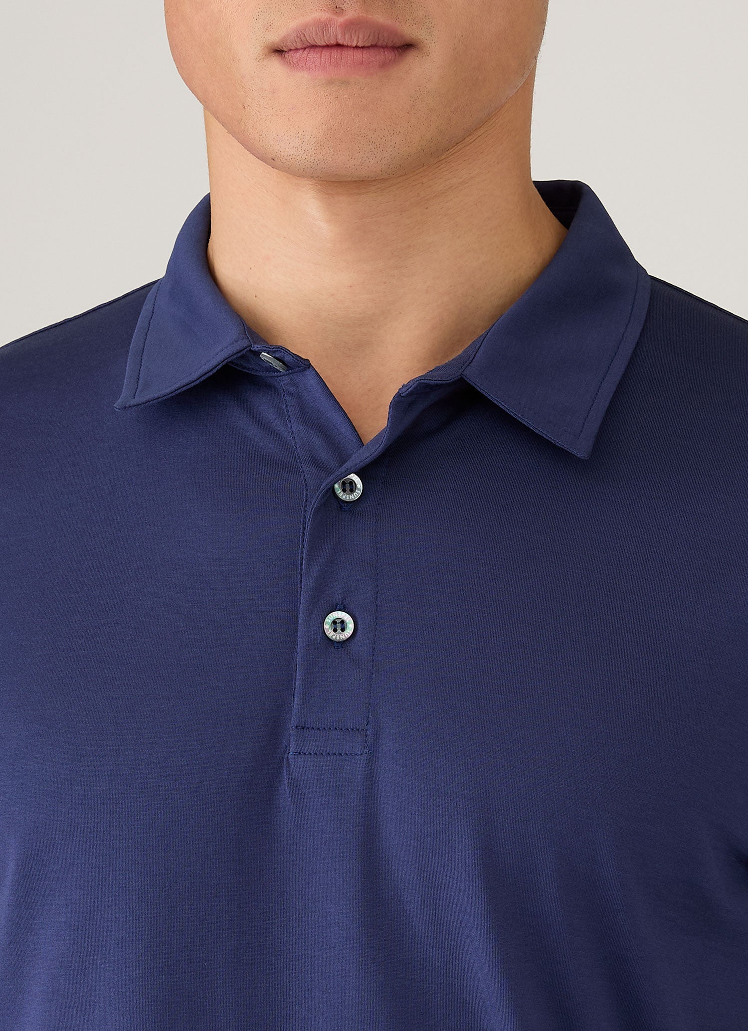 Men's Classic Jersey Polo Shirt in Ink Blue