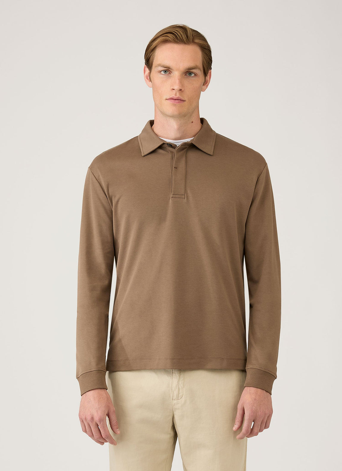 Men's Heavyweight Rugby Polo Shirt in Dark Cedar