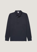 Men's Long Sleeve Cellulock Polo Shirt in Navy