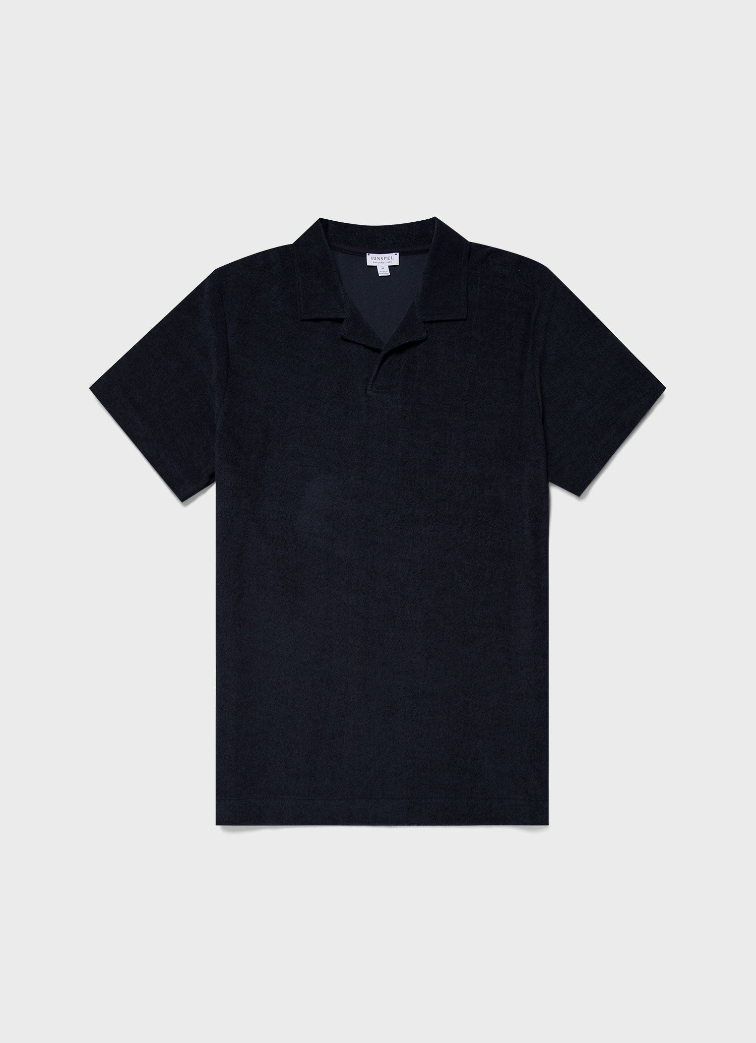 Men's Towelling Polo Shirt in Navy