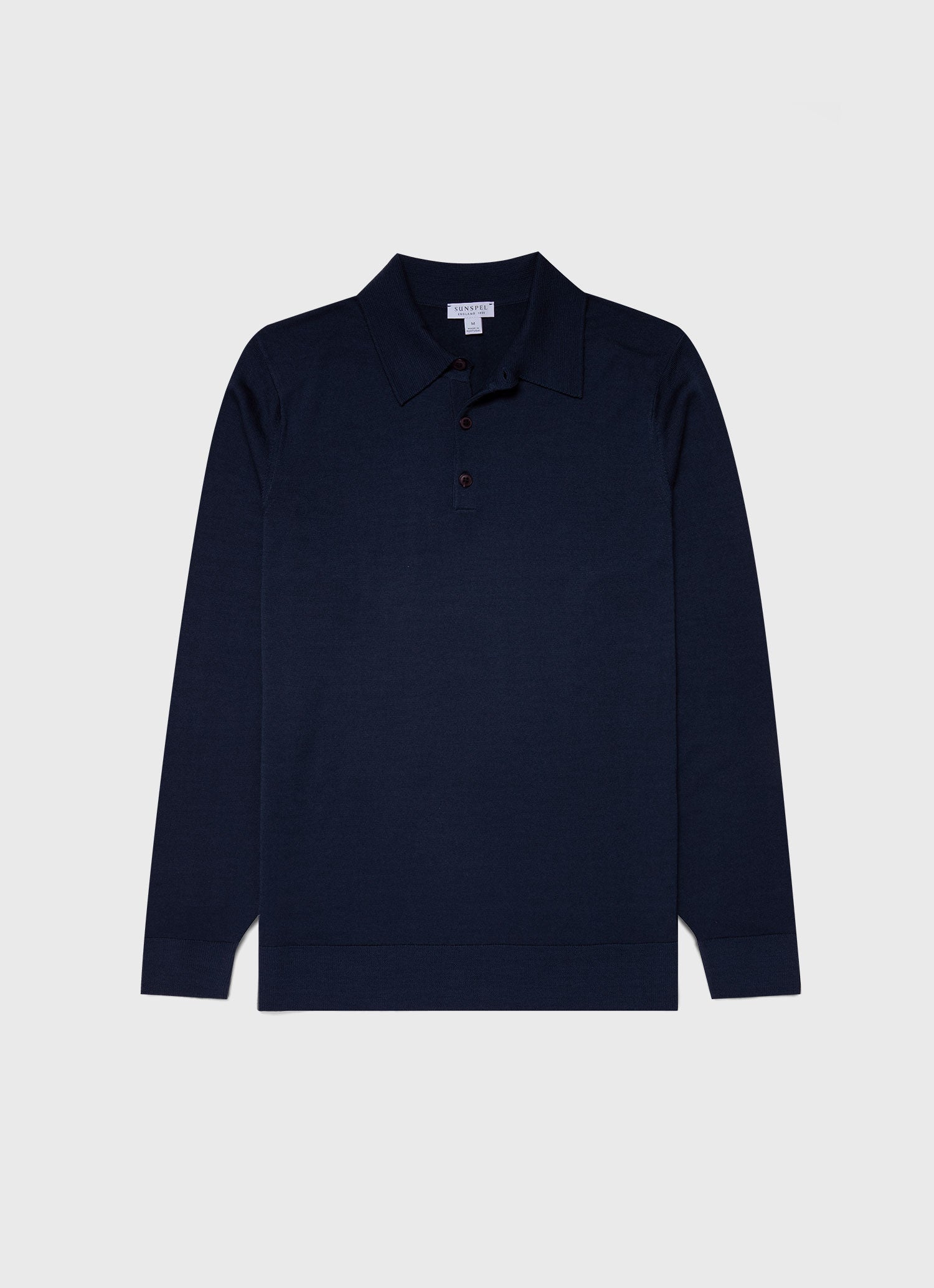 Merino wool 2024 polo long sleeve