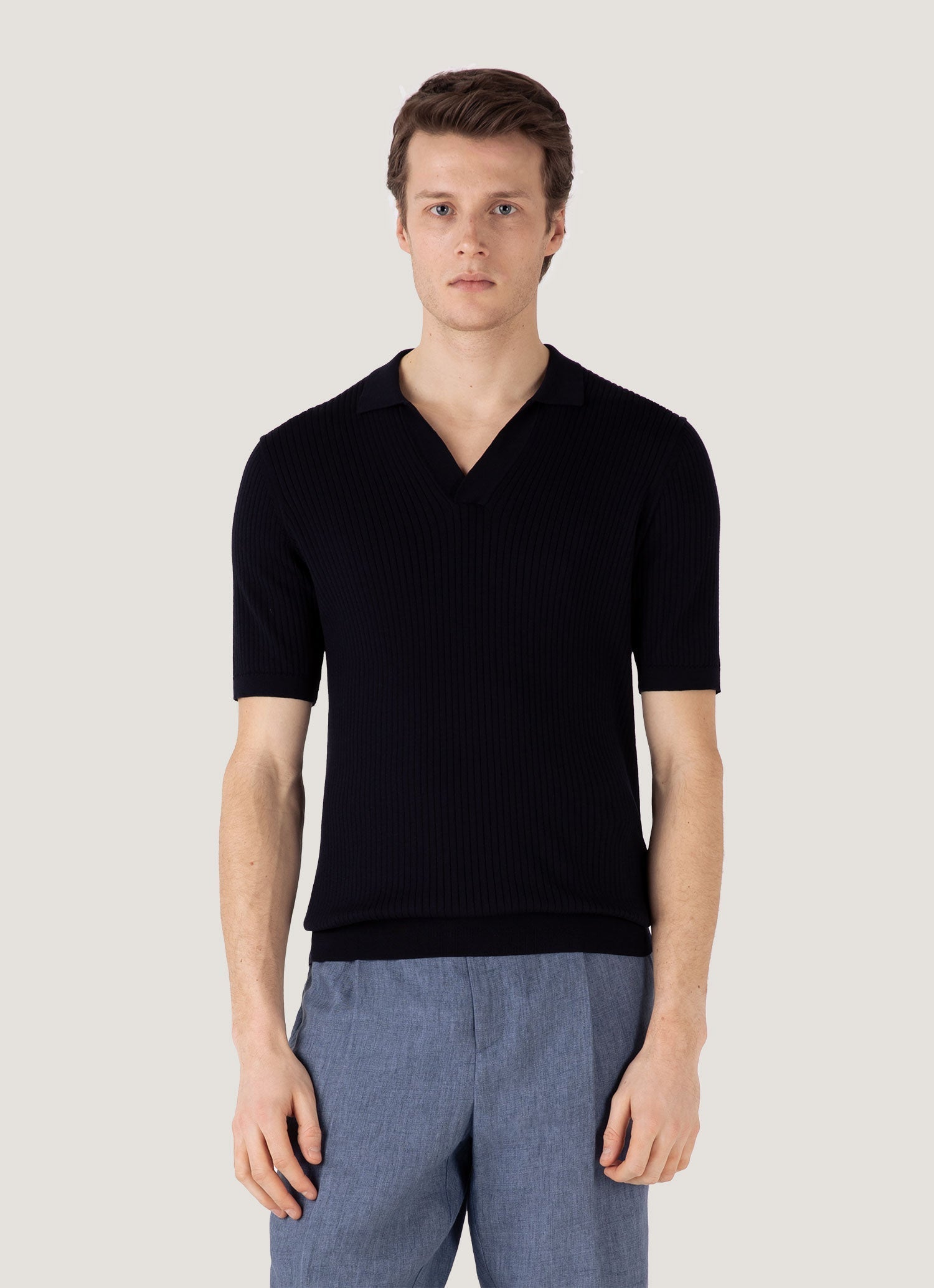 【AULAREE】silk knit short polo 半袖ニット1 AURALEE Knitted Silk Polo Shirt for Men | MR PORTER
