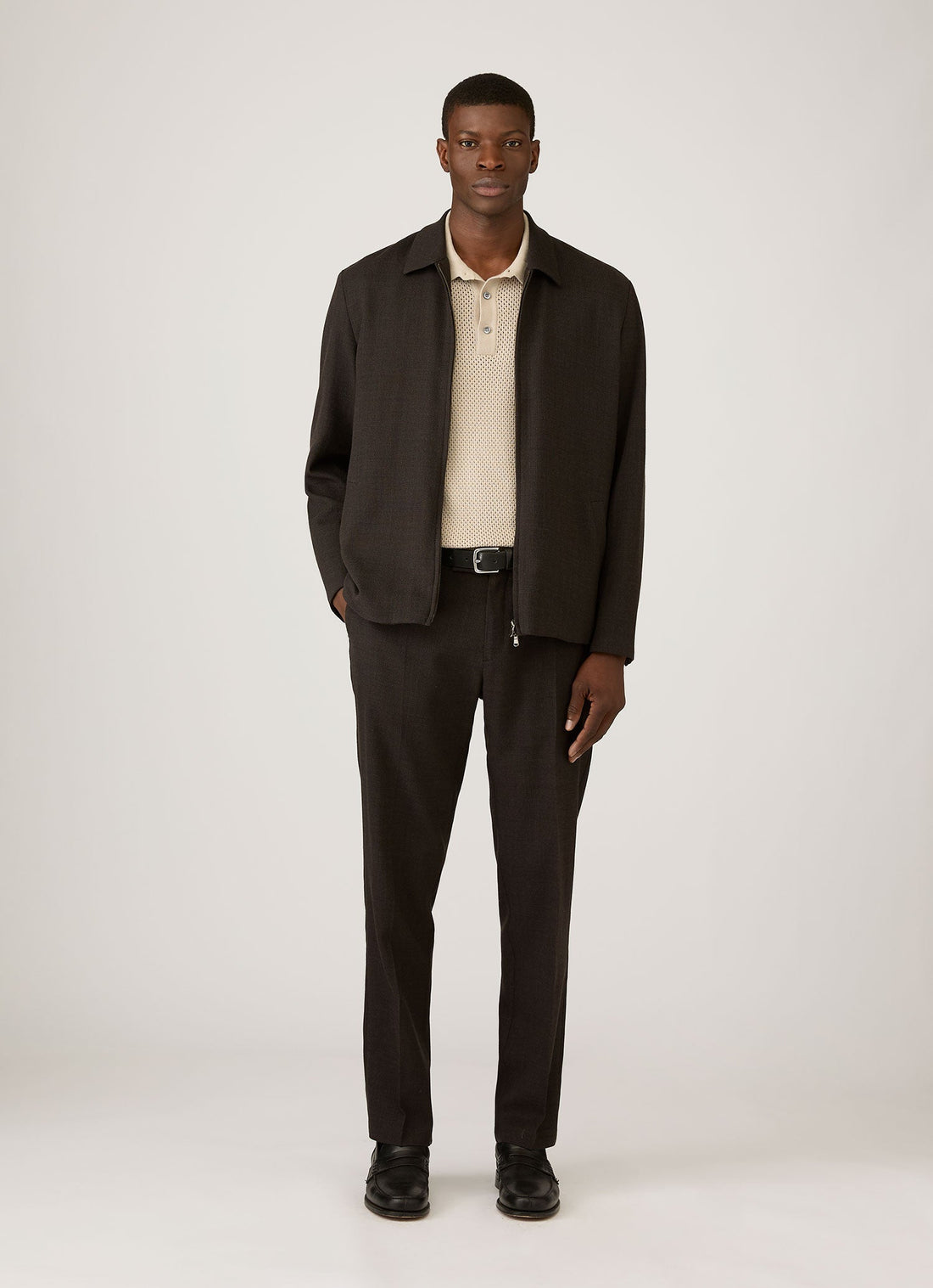 Men's Cotton Mesh Polo Shirt in Hazelwood