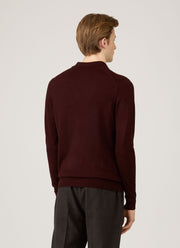 Men's Extra-Fine Merino Knitted Polo Shirt in Bakelite
