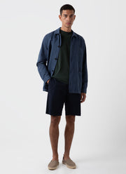 Men's Stretch Cotton Twill Chino Shorts in Navy
