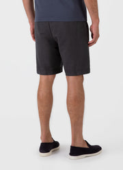 Men's Cotton Linen Drawstring Short in Charcoal