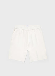 Men's Linen Drawstring Short in White