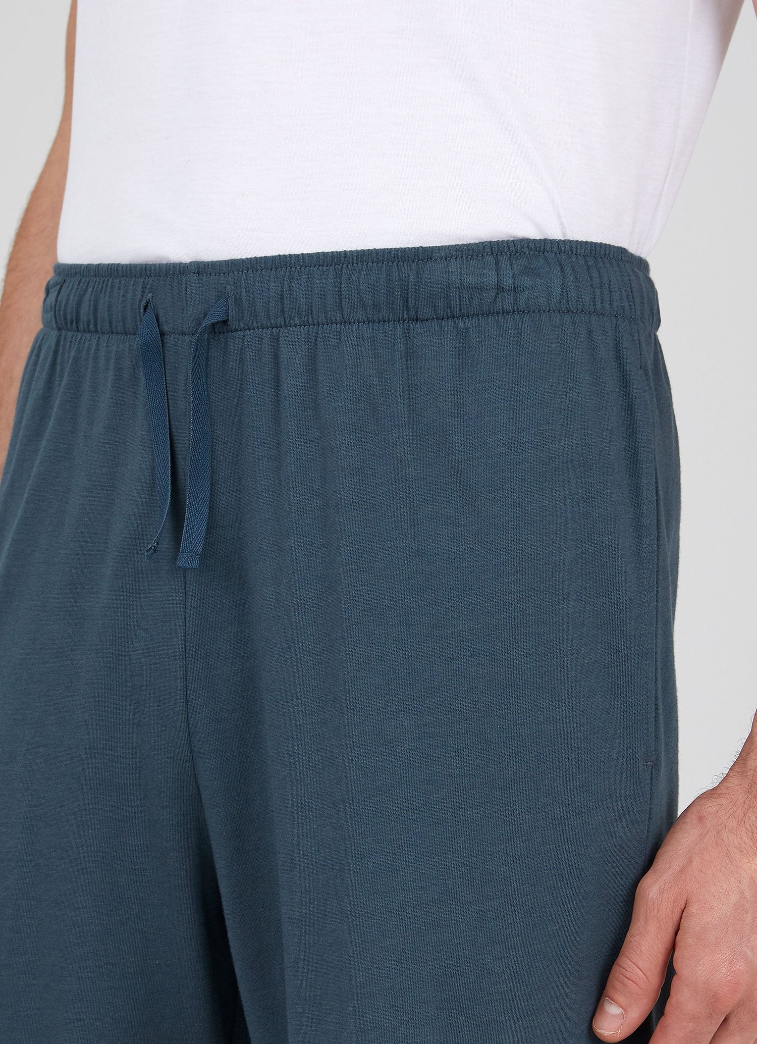 Men's Cotton Modal Lounge Shorts in Dark Petrol