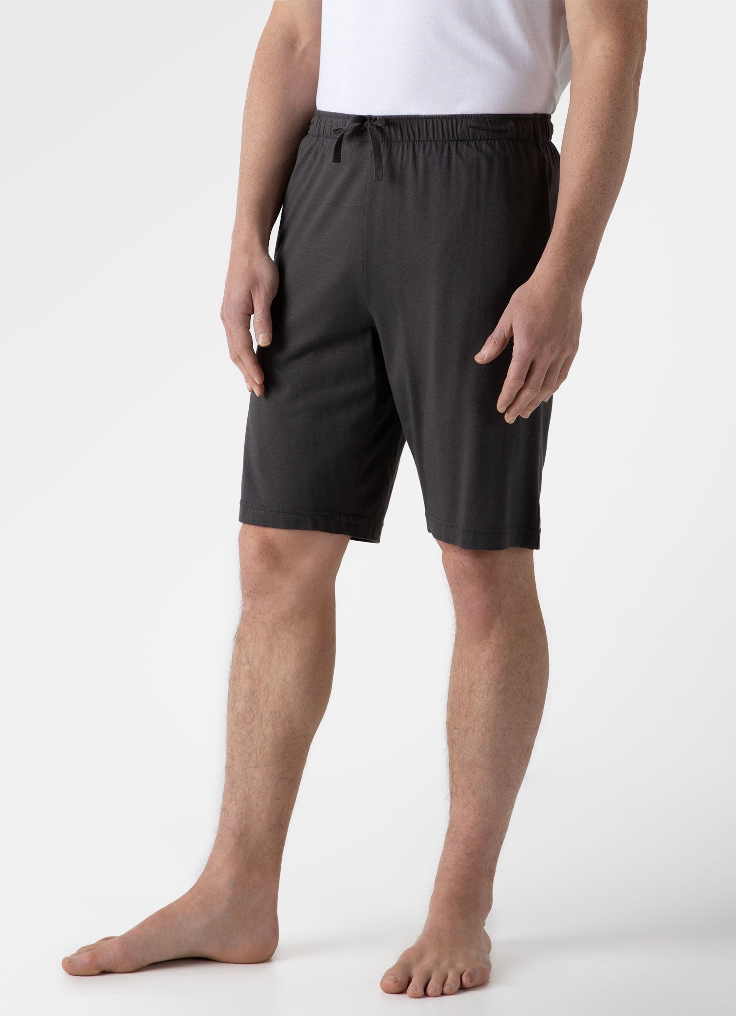 Men's Cotton Modal Lounge Shorts in Charcoal