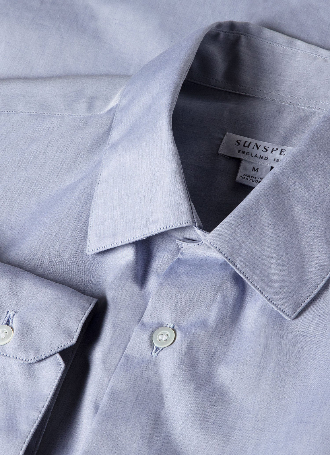 Men's Sea Island Cotton Shirt in Light Blue