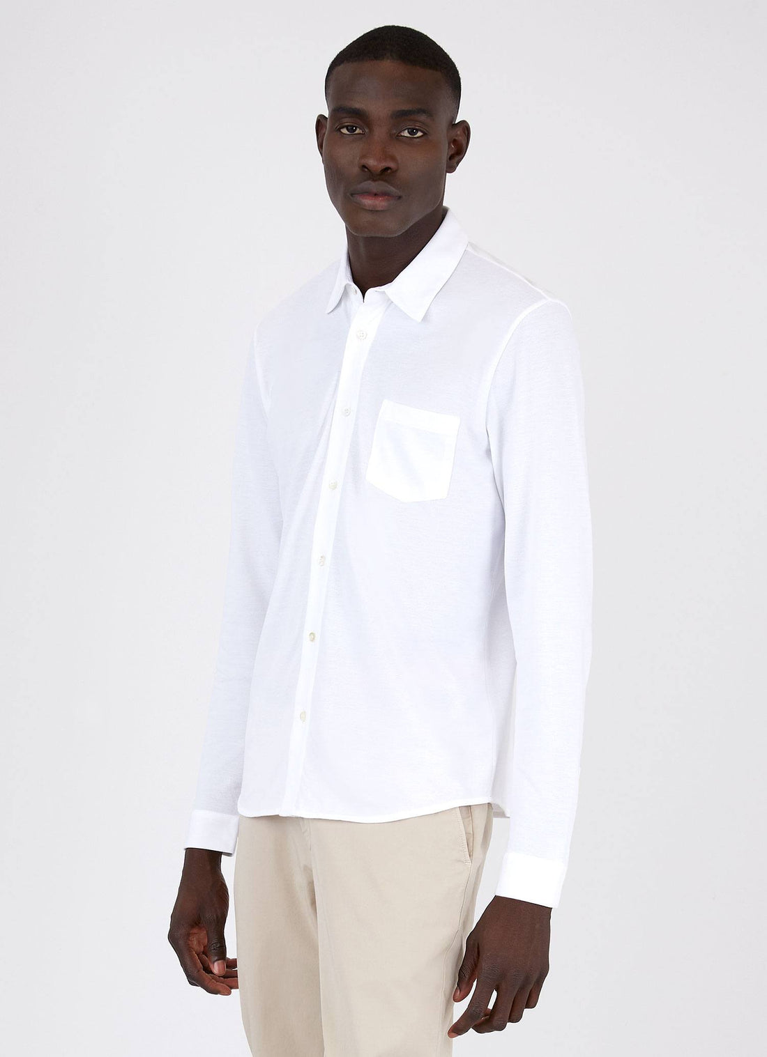 Men's Piqué Shirt in White