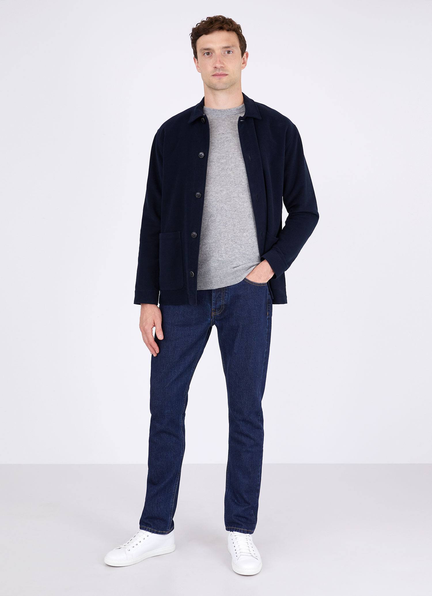 Men's Moleskin Twin Pocket Jacket in Navy