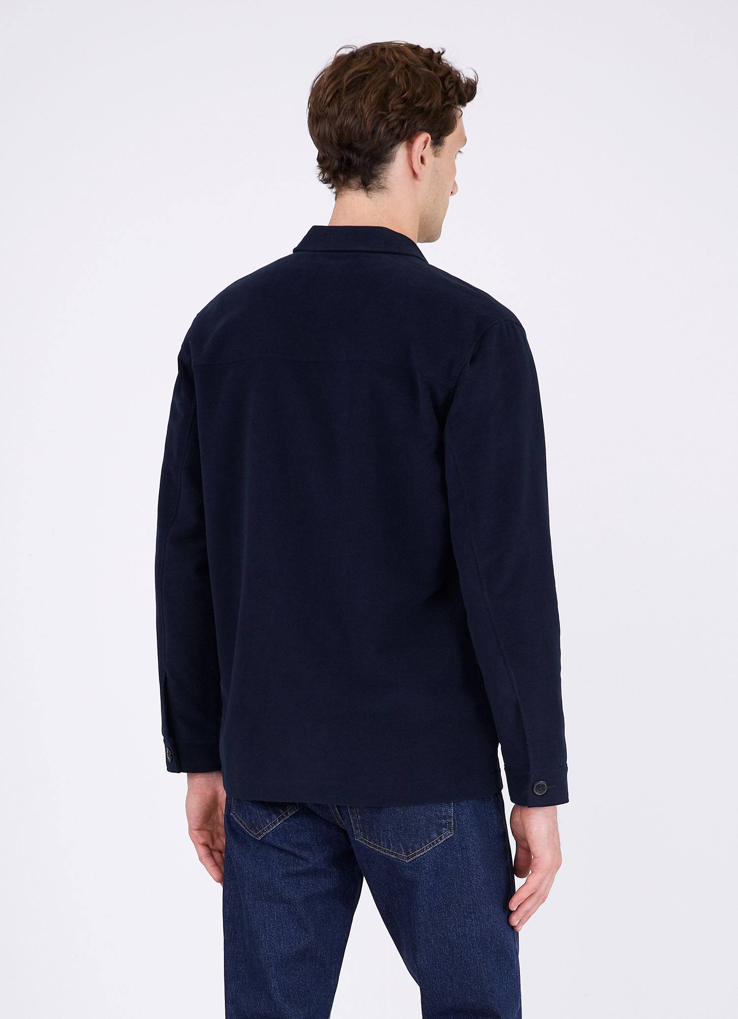 Men's Moleskin Twin Pocket Jacket in Navy
