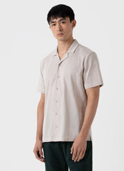 Men's Riviera Camp Collar Shirt in Light Sand