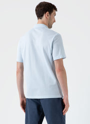 Men's Riviera Camp Collar Shirt in Light Blue