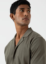 Men's Riviera Camp Collar Shirt in Khaki